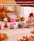 Clear 24 By 30 Inch Cellophane Bags 10 Count For Large Gift Baskets And Big Presents Perfect For Weddings Bridal And Baby Showers Flat No Gusset See Through Gift Wrap Ribbon Not Included displayed with various sizes of wrapped gifts in festive setting.