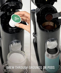 Single Serve Coffee Maker With Pods Or Grounds, 4 Brew Styles Classic Rich Over Ice Specialty, Up To 24 Oz Cup Sizes, 56 Oz Removable Reservoir, Black, Easy To Use And Compact For Quick Mornings K Cup Compatible
