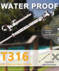 Waterproof 12 Pairs Marine Grade T316 Stainless Steel Cable Railing Kit For Three Sixteenths Inch Wire Rope With Swage Toggle Turnbuckles