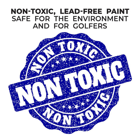 Non-toxic lead-free paint badge for Natural 3-1/4 Inch Hardwood Golf Tees Set Of 400 For Maximum Driver Distance, Made In The USA.