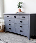 Dresser refinished with All In One Refinishing Paint For Furniture And Cabinets Quart Pewter Color No Stripping No Sanding