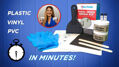 All In One Vinyl Fence Post Repair Kit For A Quick, No Fuss Fix Of Holes And Cracks, UV And Impact Resistant, No Painting Needed