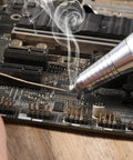 Extra Easy Silver Solder Wire For Jewelry Repair Kit With 1mm Medium Density Welding Wire Tools in use on a circuit board