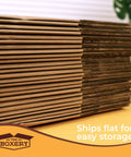 Stack of 10x8x6 Brown Kraft Corrugated Shipping Boxes 100 Pack Bulk For Mailing, Packing, Moving And Storage, Durable, Eco Friendly