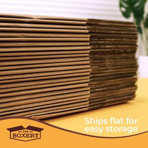 Stack of 10x8x6 Brown Kraft Corrugated Shipping Boxes 100 Pack Bulk For Mailing, Packing, Moving And Storage, Durable, Eco Friendly