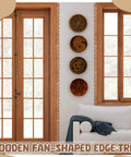 Natural Unfinished Scalloped Wood Trim With Wavy Edges And 10 Small Curves Per Piece, 40x4cm trim around windows.