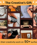 Customizer Special Edition Engraving Kit DIY Starter Set With Engraving Pen And Bits And Materials For Beginners displayed