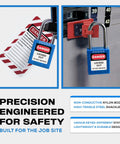 Lockout Tagout Locks Set With 10 Blue Padlocks Keyed Alike One Key Per Lock OSHA Compliant No Brainer Safety Locks Kit