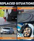 Scenarios showing noisy braking, long braking distance, uneven braking, brake caliper leakage before using Two Pack Front Disc Brake Caliper Assembly With Bracket For Chevy Avalanche Silverado 1500 Suburban Tahoe Express GMC Sierra 1500 Yukon XL Cadillac Escalade ESV EXT