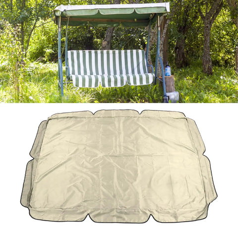 Beige Outdoor Swing Canopy Top Replacement Cover For Porch And Patio Yard Chair, Easy Fit No Fuss Weatherproof Dustproof Shield