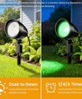 Outdoor usage of 8 Pack RGBW Low Voltage Landscape Lights Kit With 100W Transformer, color-changing spotlight in garden