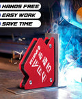Welding Magnets Set 25 Lbs Each, 4 Pieces With Clamps, Heavy Duty Magnetic Holders for 45 Degree Angles in use during welding