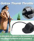 Electric Scooter Thumb Throttle Replacement With Female Plug For Gotrax GXL V2 And Apex Series shown with connectors