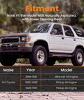 Solid Swap Direct Replacement Power Steering Gearbox For Toyota 4Runner And Pickup Trucks 1989 To 1991 shown on a Toyota 4Runner.