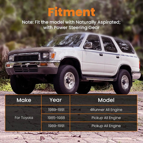 Solid Swap Direct Replacement Power Steering Gearbox For Toyota 4Runner And Pickup Trucks 1989 To 1991 shown on a Toyota 4Runner.