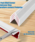 Premium Soft Wall Corner Protectors And Table Edge Guards No Sweat Peel And Stick Baby Proof Corner Shields Kid Friendly Bump Bash Armor For Home Living Areas And Nursery Room Makeovers, cuttable white corner protectors on wood.