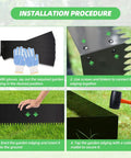 Installation steps for Heavy Duty Steel Landscape Edging Kit Eight Point Four Inch Height By Forty Inch Length Panels