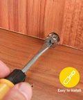 80Pcs Furniture Cam Lock Connectors Set For Cabinets And Drawers Zinc Alloy Cam Lock Nuts Fasteners shown installed in wood