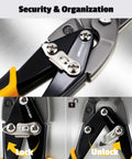 Close-up of Heavy Duty 12 Inch Aviation Tin Snips For Sheet Metal Cutting Beast Of A Cutter With Long Straight Cut And Precise Jaws