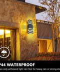 Weatherproof LED Wall Sconce Outdoor Light 5W Black Exterior Up Down Lamp With 5000K Warm White IP65 Waterproof for porch