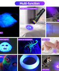 Multi-function uses of 395Nm UV Light Flashlight Powerful 10W USB Rechargeable Portable Blacklight Woods Lamp.