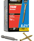All Purpose Exterior Trim Screws For Wood Deck And Composite, Bronze Rust Resistant, Size 8 x 2-1/2 Inches, 131 Pieces In 1 Lb Box