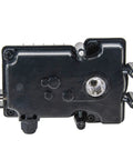 TPE24VA 24-volt valve actuator control housing, black plastic with mounting bosses, front view