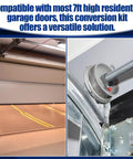 7 Foot Garage Door Torsion Spring Kit with cable rollers and brackets for universal residential use, detailed view