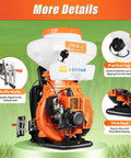Close-up of Beast Mode Gas Powered Backpack Sprayer For Farm And Orchard Pest Control With 2 Stroke Engine.