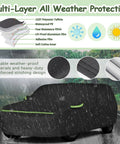 Bronco 4 Door Car Cover For 2021 To 2025 Stormproof All Weather Heavy Duty 6 Layer Waterproof Sun Rain UV Dust Snow Protection