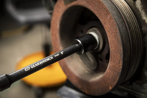 3/8 Inch Drive Impact Extension Set With 3, 6, 10 And 15 Inch Lengths, Detent Pin Retention in automotive application