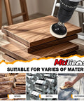 2 Inch Quick Change Sanding Discs Kit With One Quarter Inch Holder For Deburring Grinding Polishing Rust Removal And Surface Prep All In One Pro Grade 116 Piece Set Featuring Aluminum Oxide Zirconia Nonwoven And Flap Discs with images of use on wood, metal, and automobile surfaces