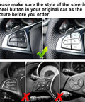 Mercedes Steering Wheel Button Covers Kit 12Pcs Chromed Silver Inner Decoration compatibility check display
