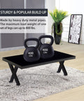 X Shape 16 Inch Iron Bench Legs Set Of 2 For DIY Coffee Table Black Powder Coat Beefy Heavy Duty Metal Table Legs With 800 Lb Load