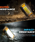 Two Pack LED Rechargeable Magnetic Work Light With 1500 Lumens, water-resistant, impact-resistant with USB C Charging.