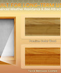 10 Frame Beehive Screened Bottom Board With Beeswax Coating For Langstroth Hives Pro Grade Cedar Construction with mesh detail