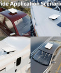 Starlink Mini Car Magnetic Roof Mount For Truck, Boat, And RV, Heavy Duty 4 Magnet System With 300 Pounds Pull installed on vehicles