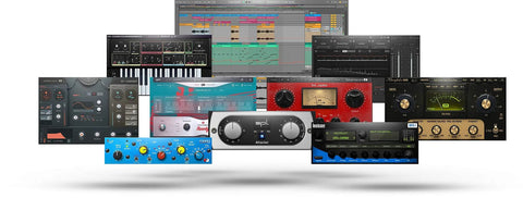 Ultra Compact USB C 2x2 Audio Interface Bundle With Condenser Microphone Studio Headphones software display interface