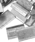 Close-up of metal seals from Sturdy Plastic Strapping Kit With Iron Buckle 1Kg Pack Of Banding Clips And Seals For Heavy Duty Industrial Strapping