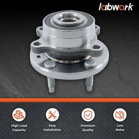 Two Pack Front Or Rear Wheel Hub And Bearing Replacement For Police Interceptor Utility 2013 2018 And Ford Explorer 2011 2018 512460 Delivers Stable Driving And Precise Wheel Rotation shown front view