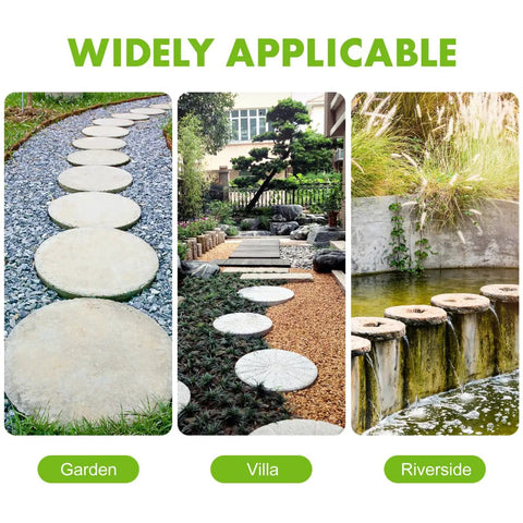 Circular DIY Garden Path Paving Mold 13.58 Inch Reusable Concrete Stepping Stone Form for Outdoor Walkways in garden, villa, riverside