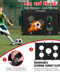 2 Pack 4x3 Ft Kids Soccer Goals For Backyard Practice Sesh Foldable Portable Soccer Nets With Target Ball And Cones Easy Storage