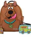 Snag This Totally Rad Scooby Doo Big Face Mini Backpack Purse Crafted From Premium Faux Leather with glitter 3D ear detail.