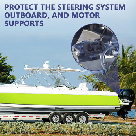 4 Inch Hydraulic Steering Lock For Outboard Motors Stops Swinging During Trailering Keeps Your Engine Centered And Safe On Transport Fits Most Steering Cylinder Rods Ideal For Boaters And Marine Enthusiasts