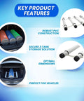 Heavy Duty PVC Scuba Tank Rack Organizer For Car And Home Holds Up To 3 Tanks 20 Inch Long By 2 Inch Diameter Prevents Rolling