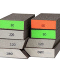 Stack of Must Have Pro Grade Diamond Hand Polishing Pads Set For Wet And Dry Use 50 100 200 400 Grits Foam Backing With Flexible Mesh