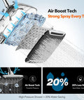 Boss High Pressure Handheld Shower Head With 7 Settings And Power Wash Mode Detachable Chrome Shower Head Kit water saving