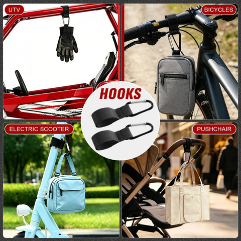 Badass Solid Wood Motorcycle Helmet Holder Wall Mounted With Four Glove Clips And Four Heavy Duty Hooks, Rider Approved Biker Garage Storage Rack, Durable Universal Display Stand with gloves, hooks and bags on various vehicles.
