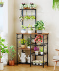 Espresso Bakers Rack With Storage For Coffee Bar And Kitchen Station Shelves Top Surface For Small Appliances 8 Hooks