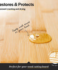 Food Grade Mineral Oil For Wood Cutting Boards, Countertops, And Butcher Blocks, Odorless And Tasteless Lubricant poured on wood
